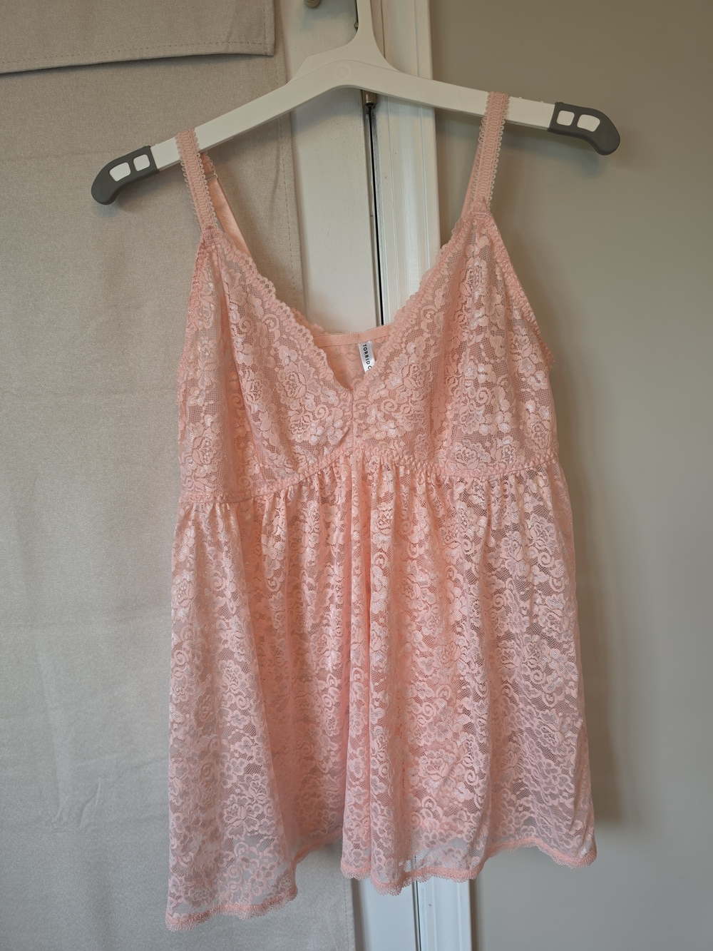 Torrid Pink Lace Chemise Slip